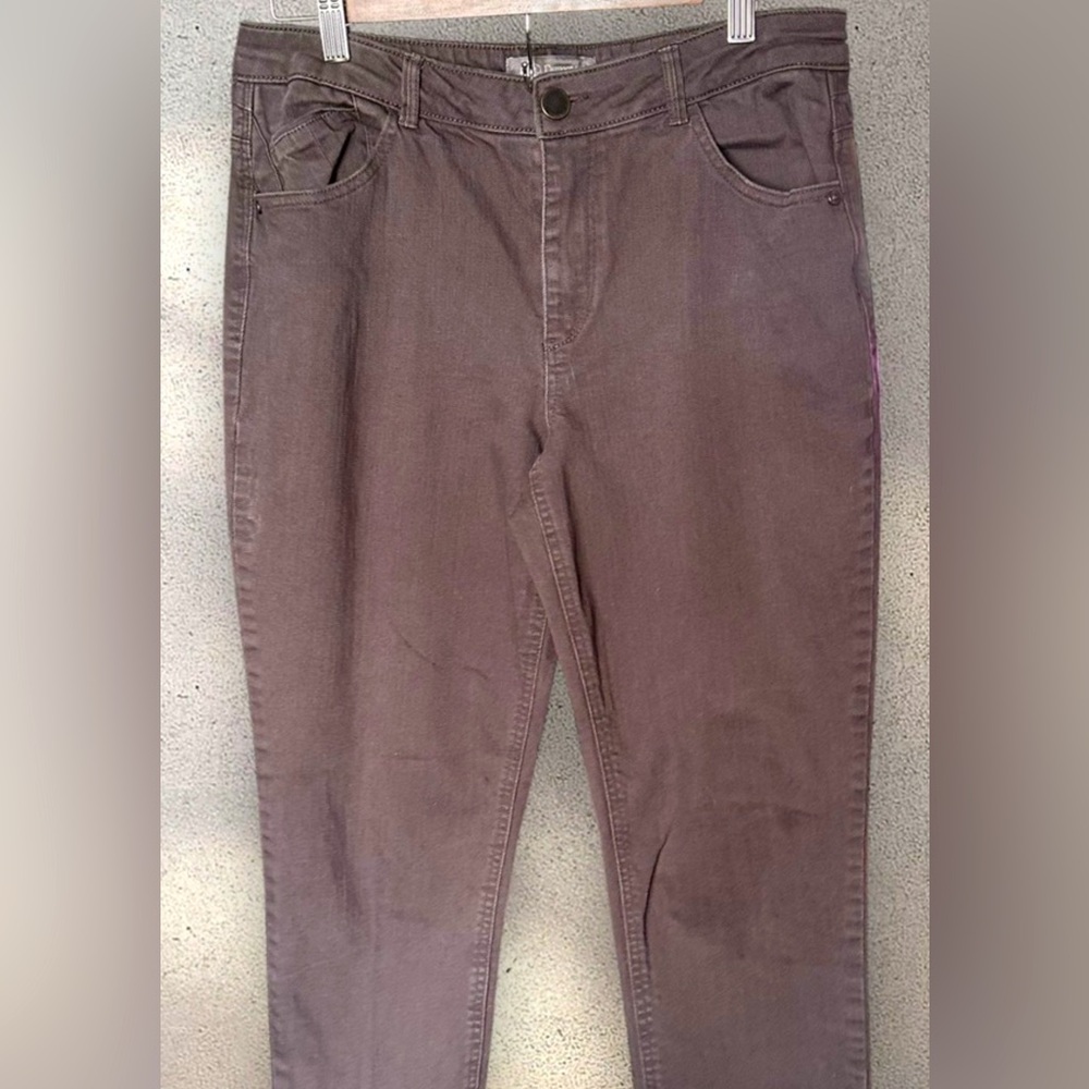 Democracy Jeans Womens Flexellent Gray Stretch Mid Rise cropped Size 10